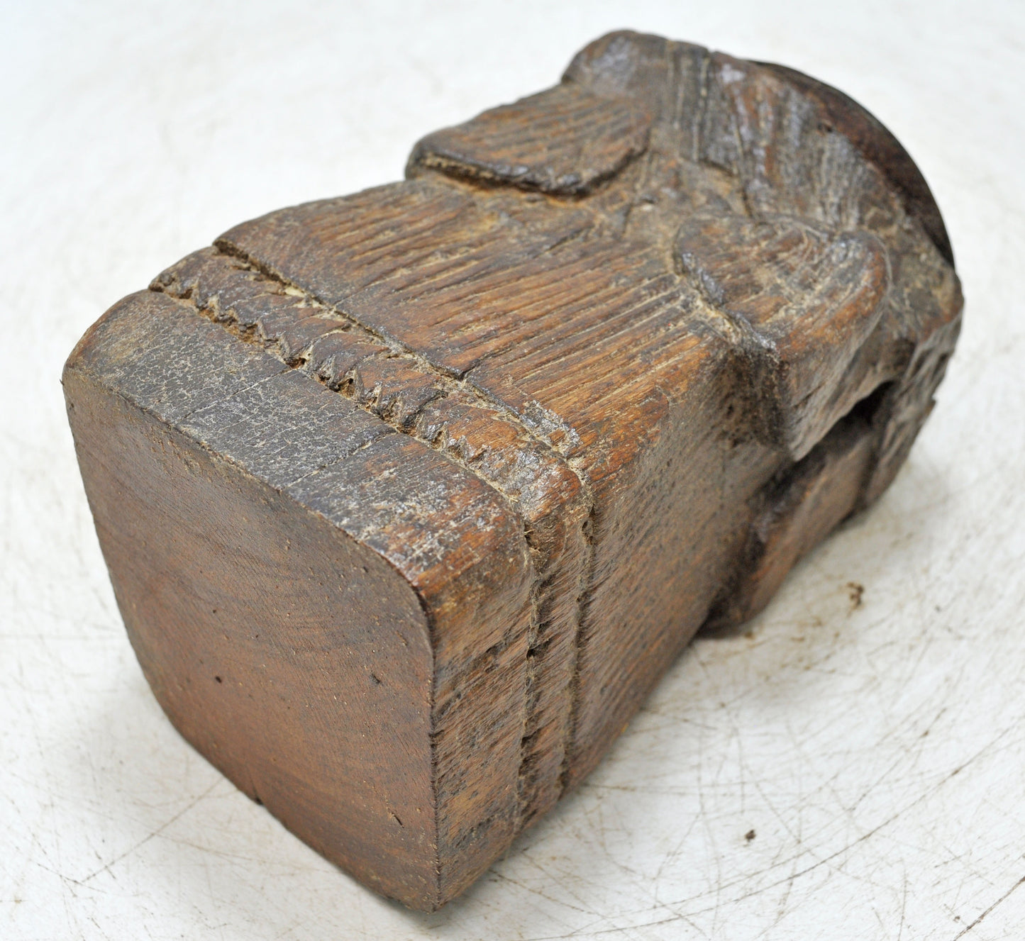 Antique Wooden Paga Candle Holder Stand Original Old Hand Carved