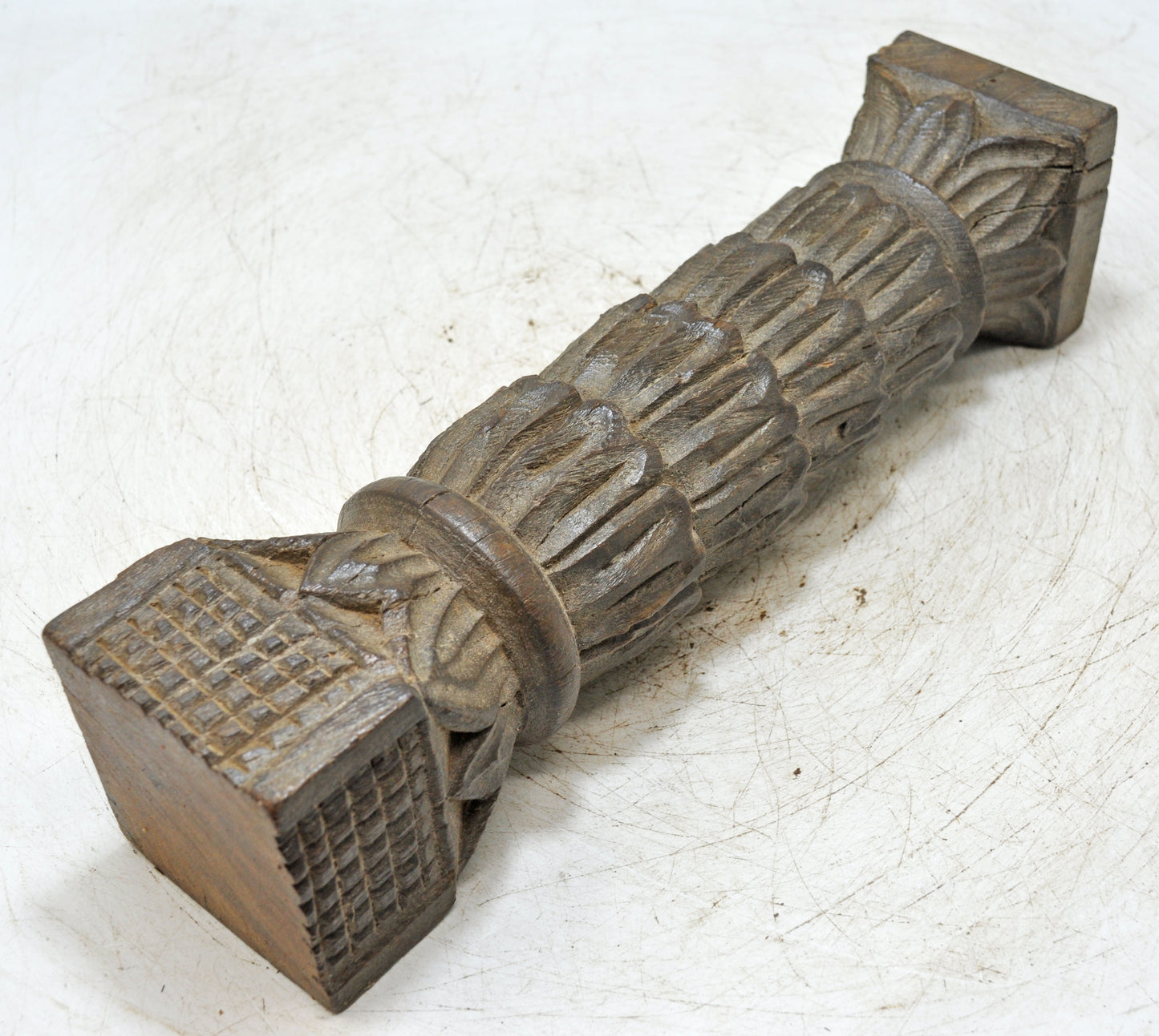 Antique Wooden Paga Candle Holder Stand Original Old Hand Carved