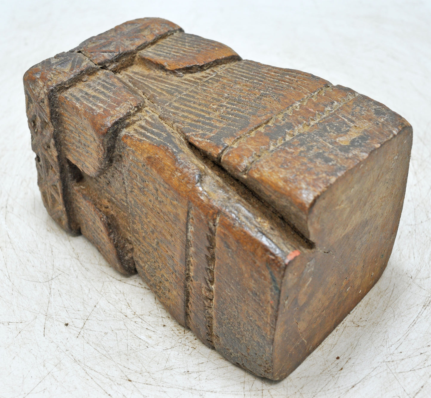 Antique Wooden Paga Candle Holder Stand Original Old Hand Carved