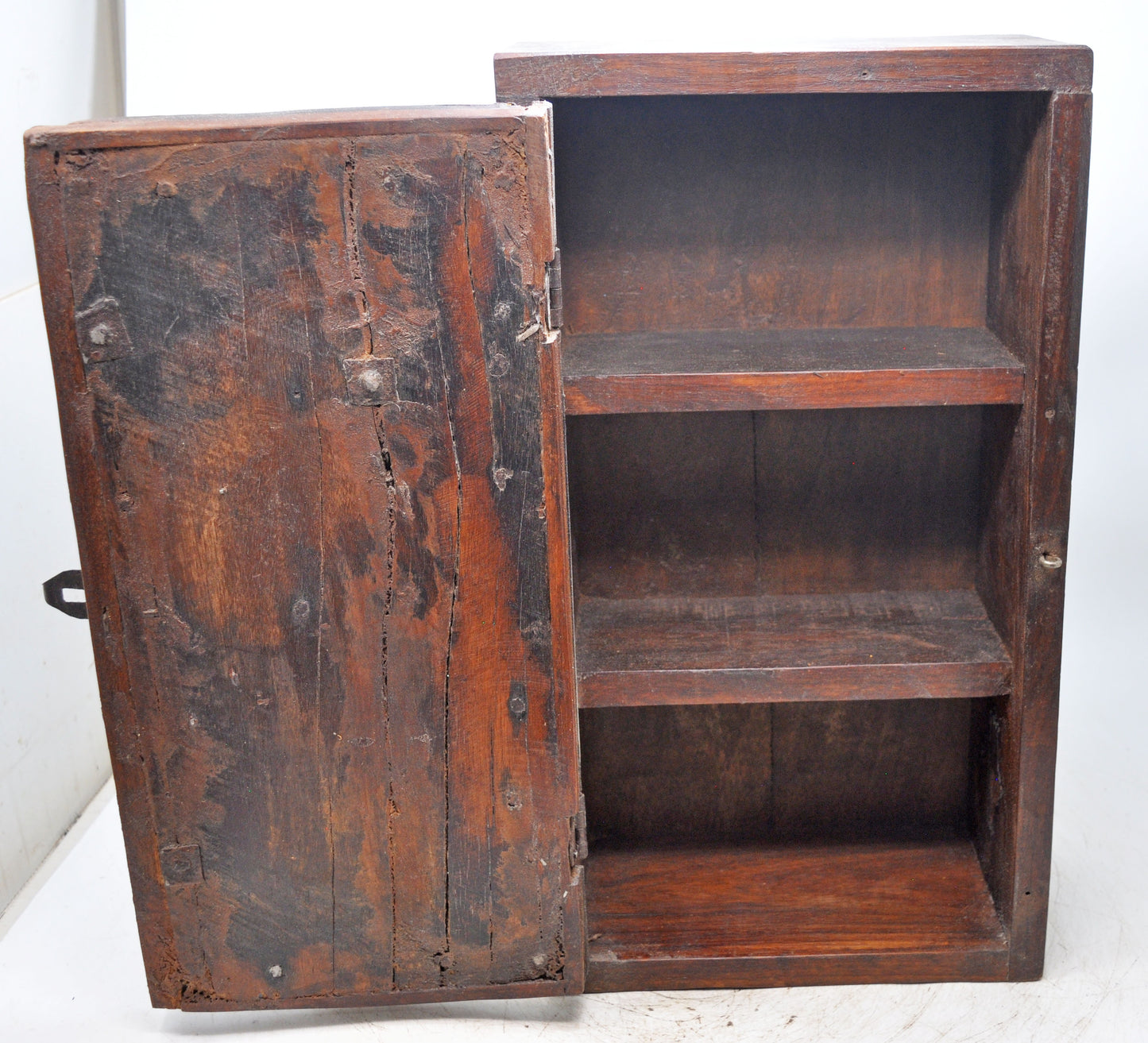 Vintage Wooden Wall Hanging Storage Cabinet Box Original Old Hand Crafted
