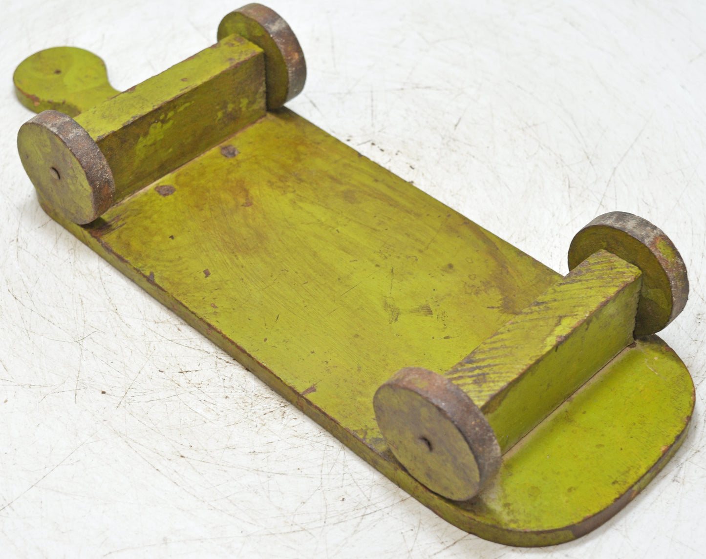 Vintage Wooden Service Tray on Wheels Original Old Hand Crafted