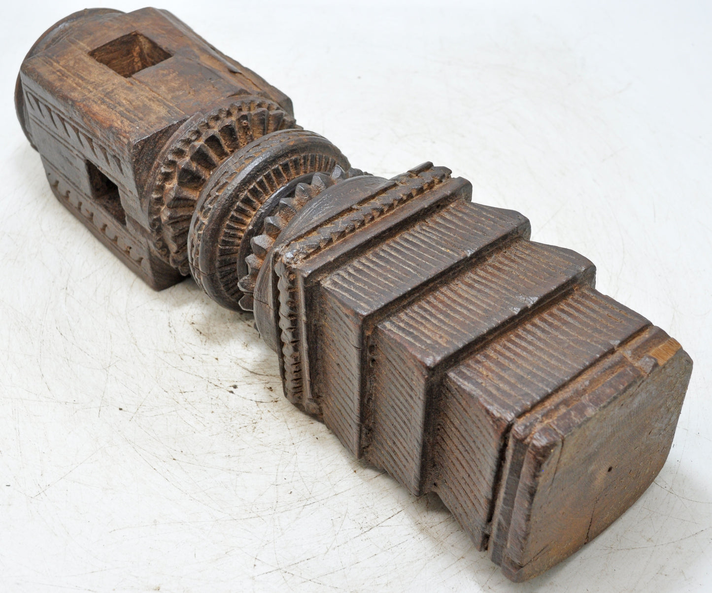 Antique Wooden Paga Candle Holder Stand Original Old Very Fine Hand Carved