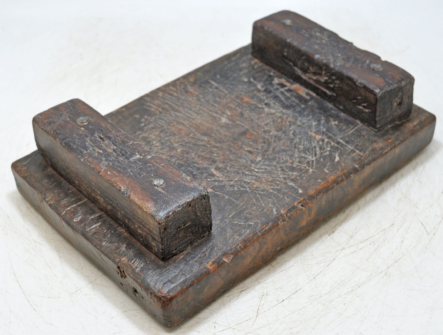 Antique Wooden Kitchenware Cutting Chopping Board Original Old Hand Carved