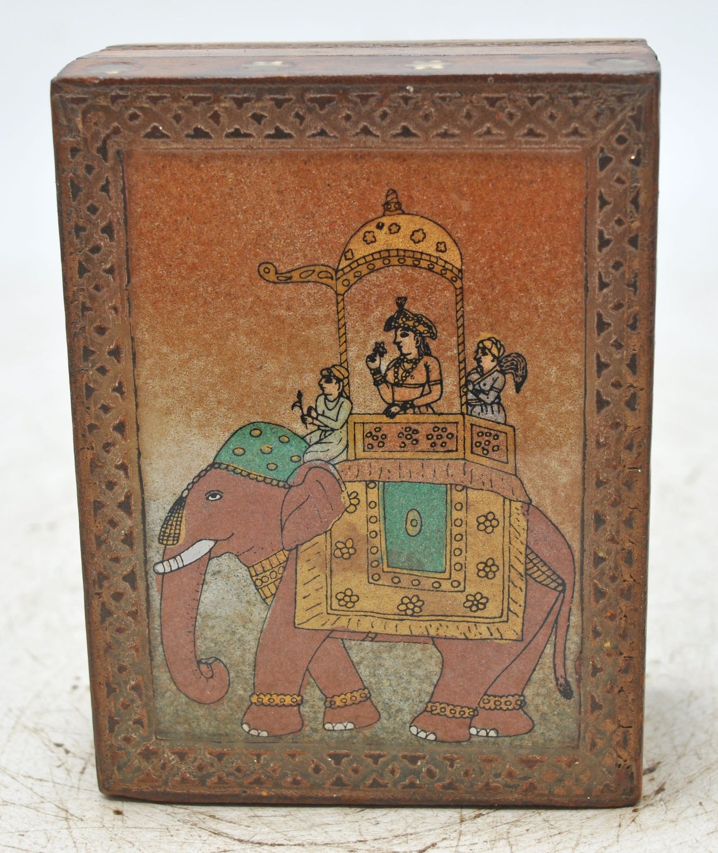 Vintage Wooden Small Storage Box Original Old Hand Crafted Painted