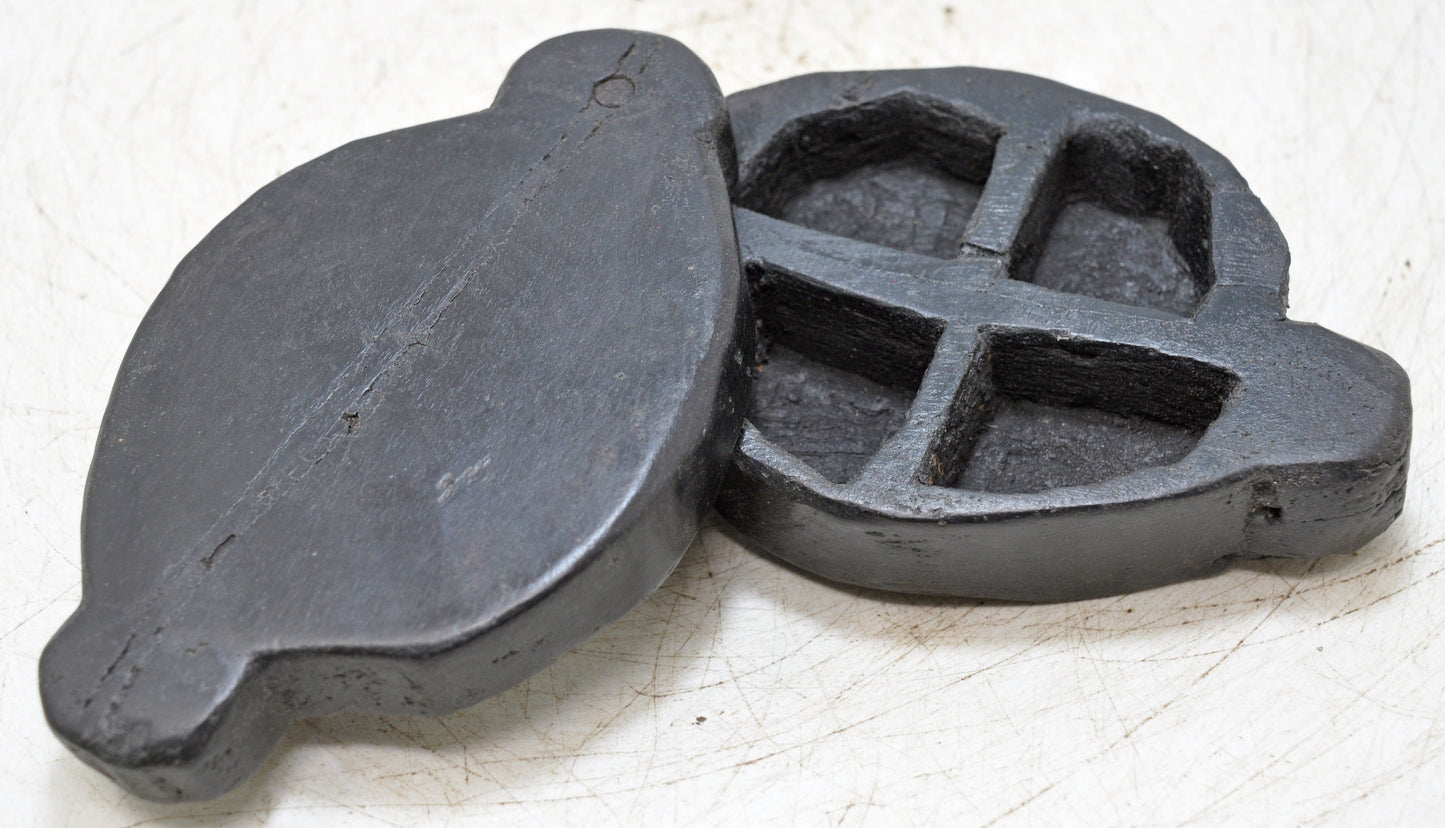Antique Wooden Small Kum Kum Powder Tika Box Original Old Hand Carved