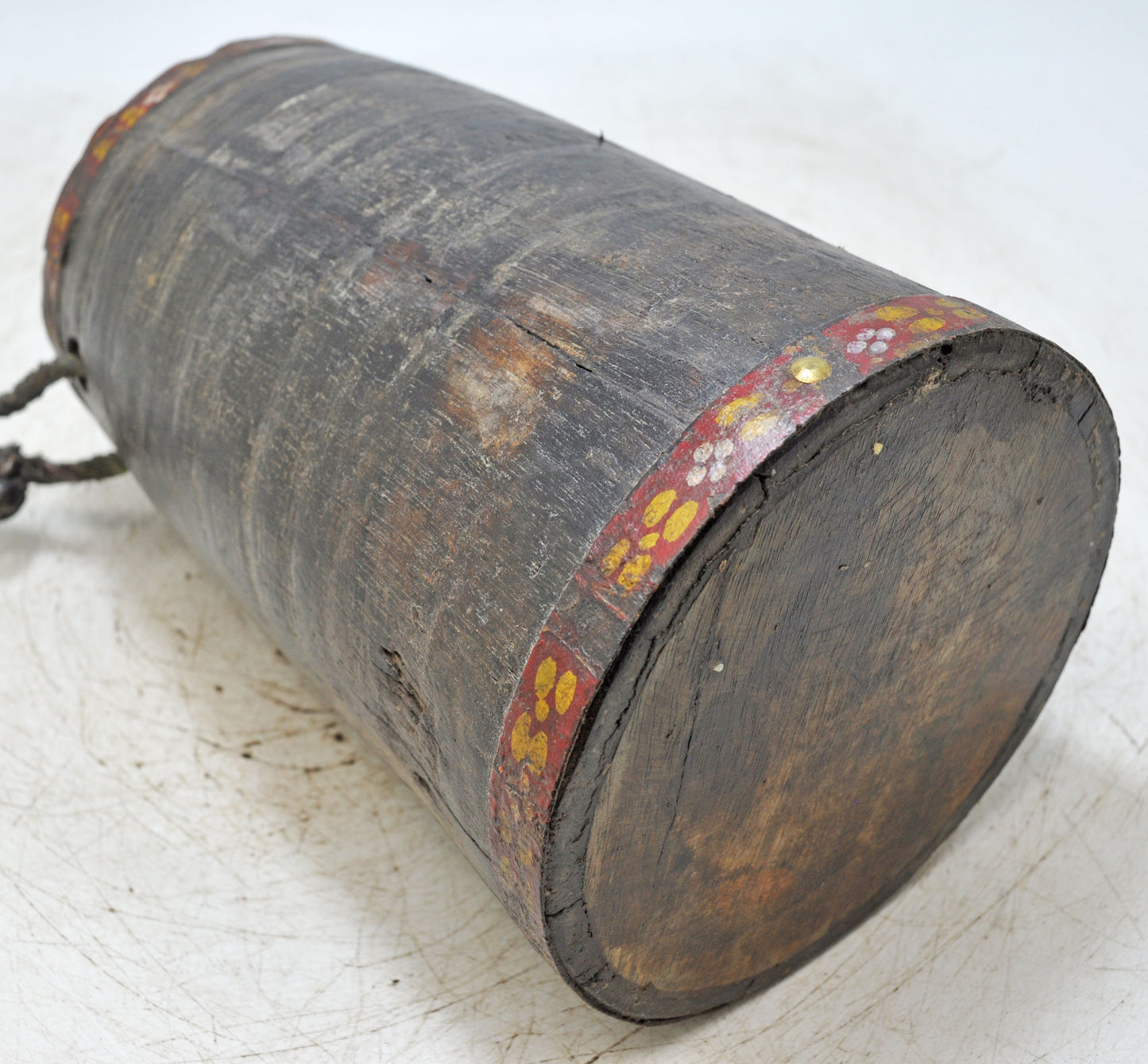 Antique Wooden Grain Measurement Paili Pot Original Old Hand Carved