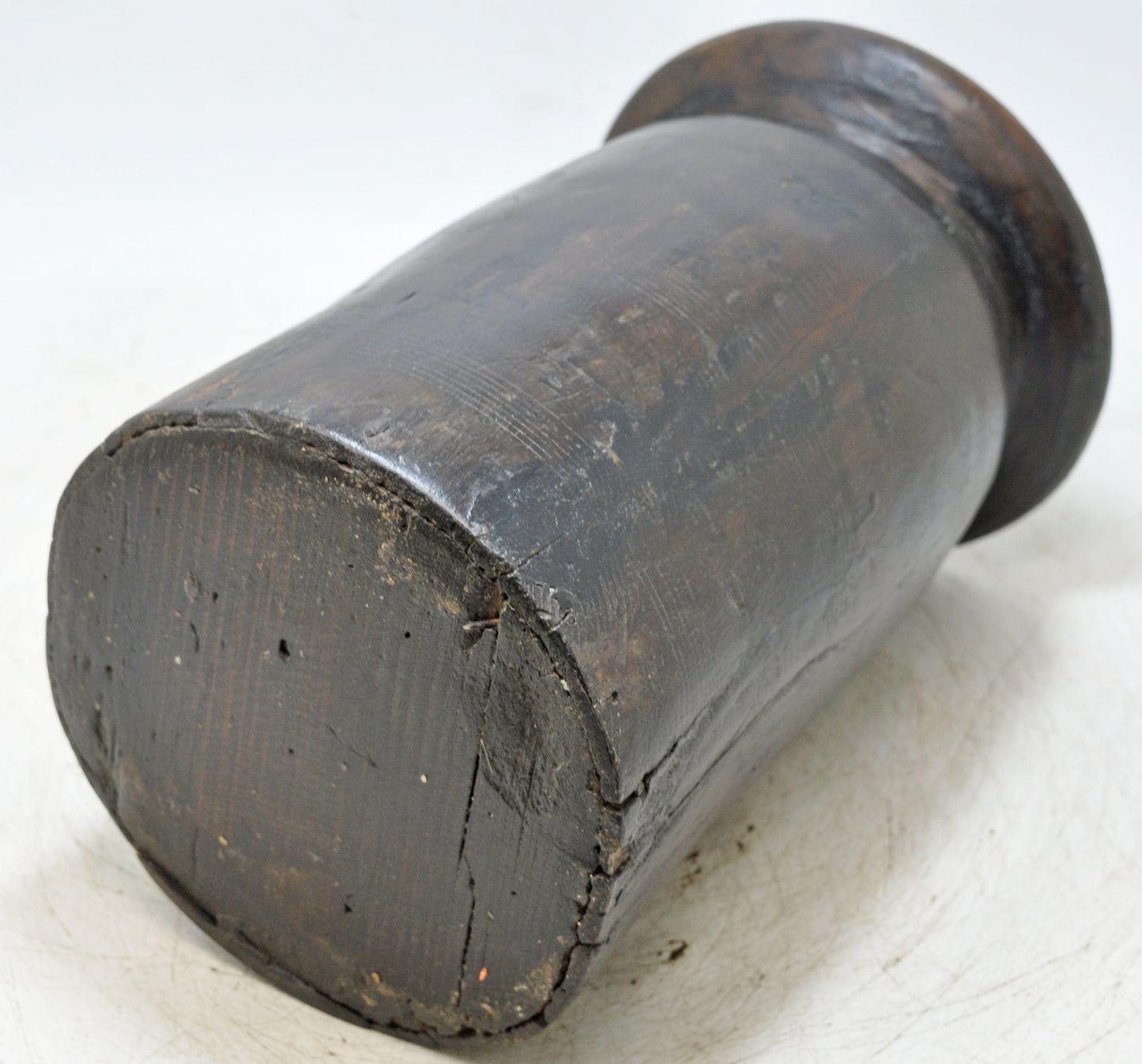Antique Wooden Himalayan Water Storage Matka Pot Original Old Hand Carved