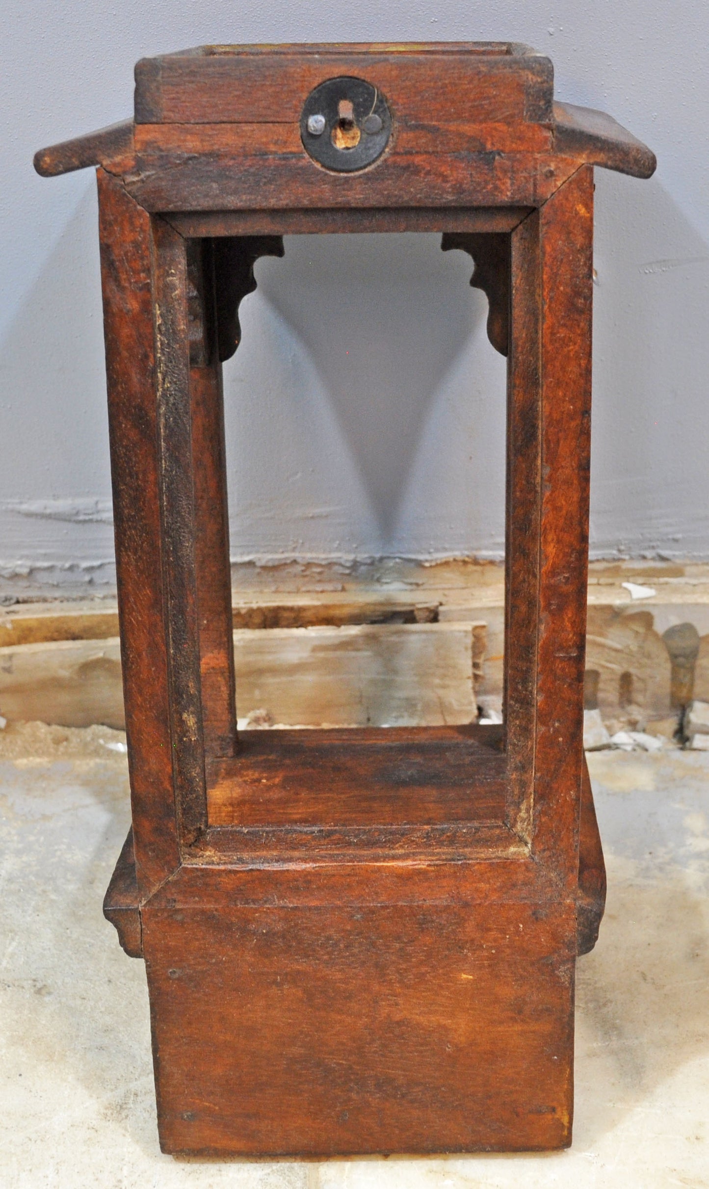 Vintage Wooden Wall Hanging Temple Stand Original Old Hand Crafted