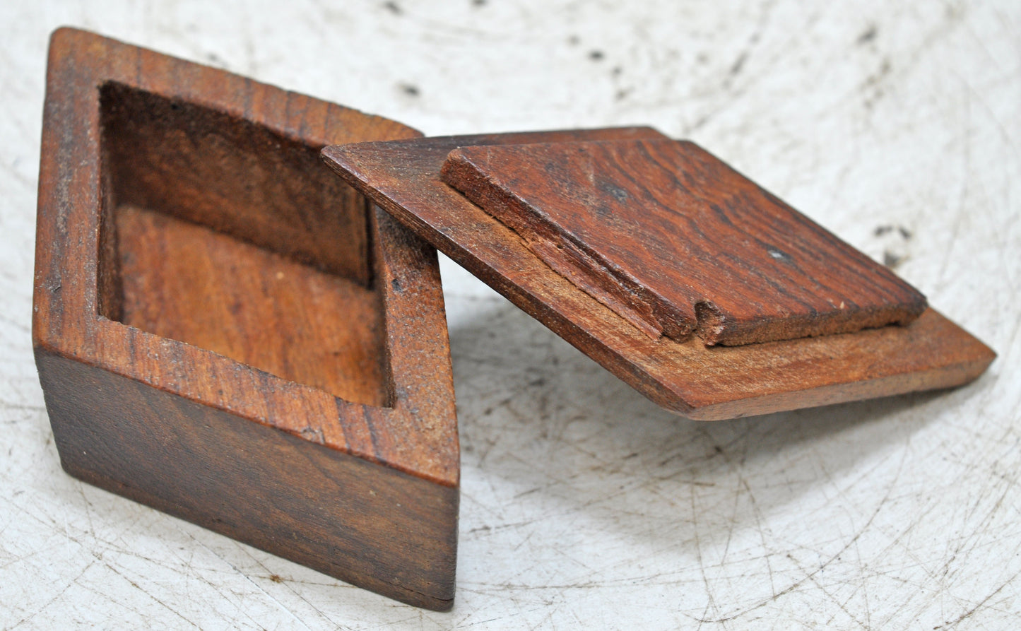 Vintage Wooden Small Kum Kum Powder Tika Box Original Old Hand Crafted