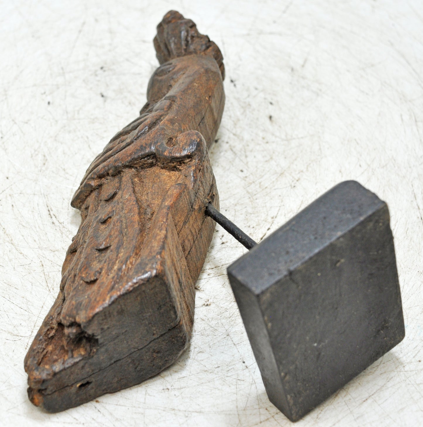 Antique Wooden Parrot Bird Figurine Original Old Hand Carved