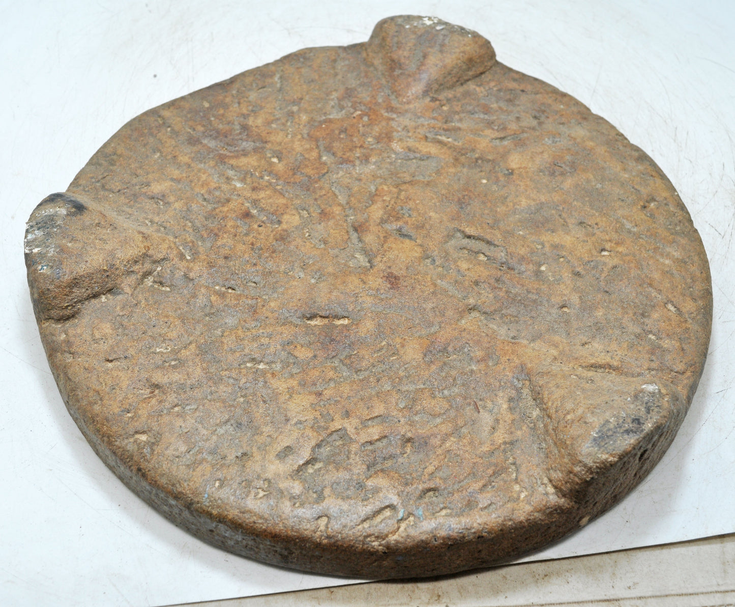 Antique Sand Stone Round Large Chapati Bread Rolling Plate Original Old Hand Carved