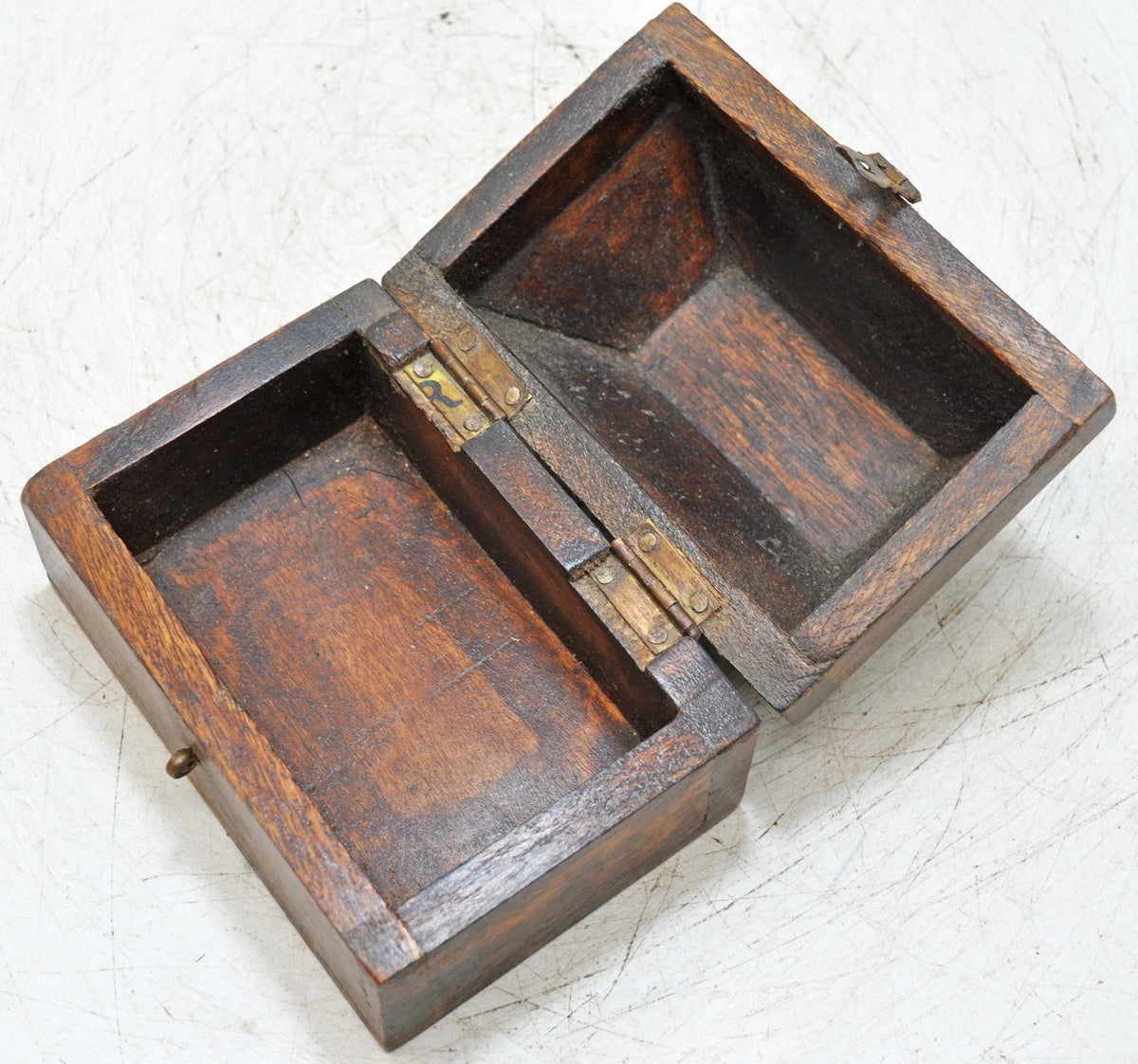 Vintage Wooden Dome Shaped Storage Box Original Old Hand Crafted
