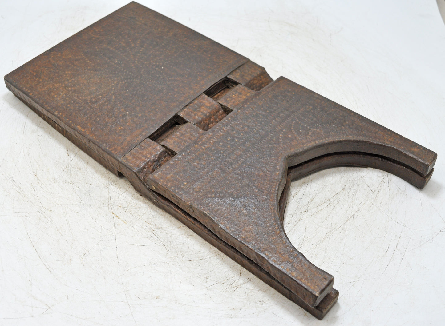 Antique Wooden Holy Quran Book Stand Original Old Fine Metal Fitted Engraved