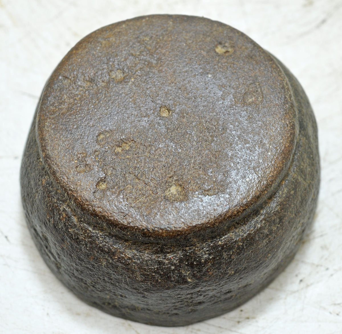 Antique Sand Stone Round Kitchenware Curry Bowl Original Old Fine Hand Carved
