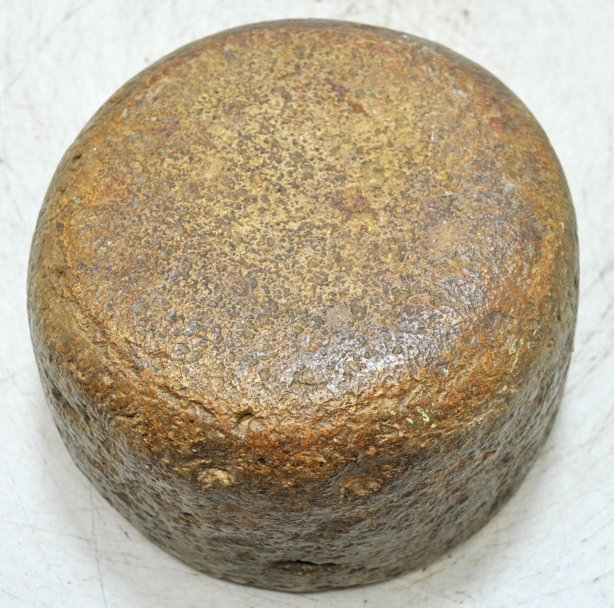 Antique Sand Stone Round Kitchenware Curry Bowl Original Old Fine Hand Carved