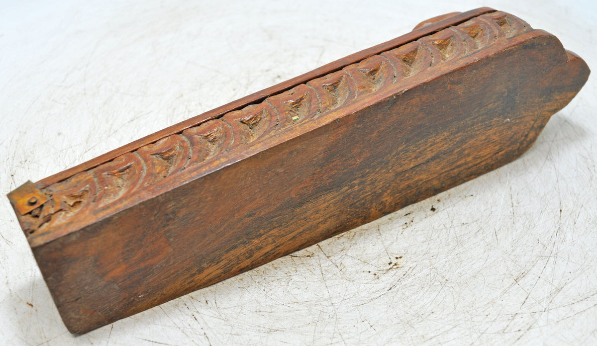 Antique Wooden Kum Kum Powder Tika Box Original Old Hand Carved