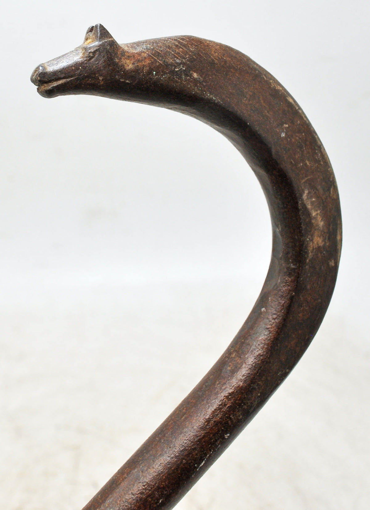 Antique Iron Priests Elbow Resting Stick Original Old Hand Crafted Engraved