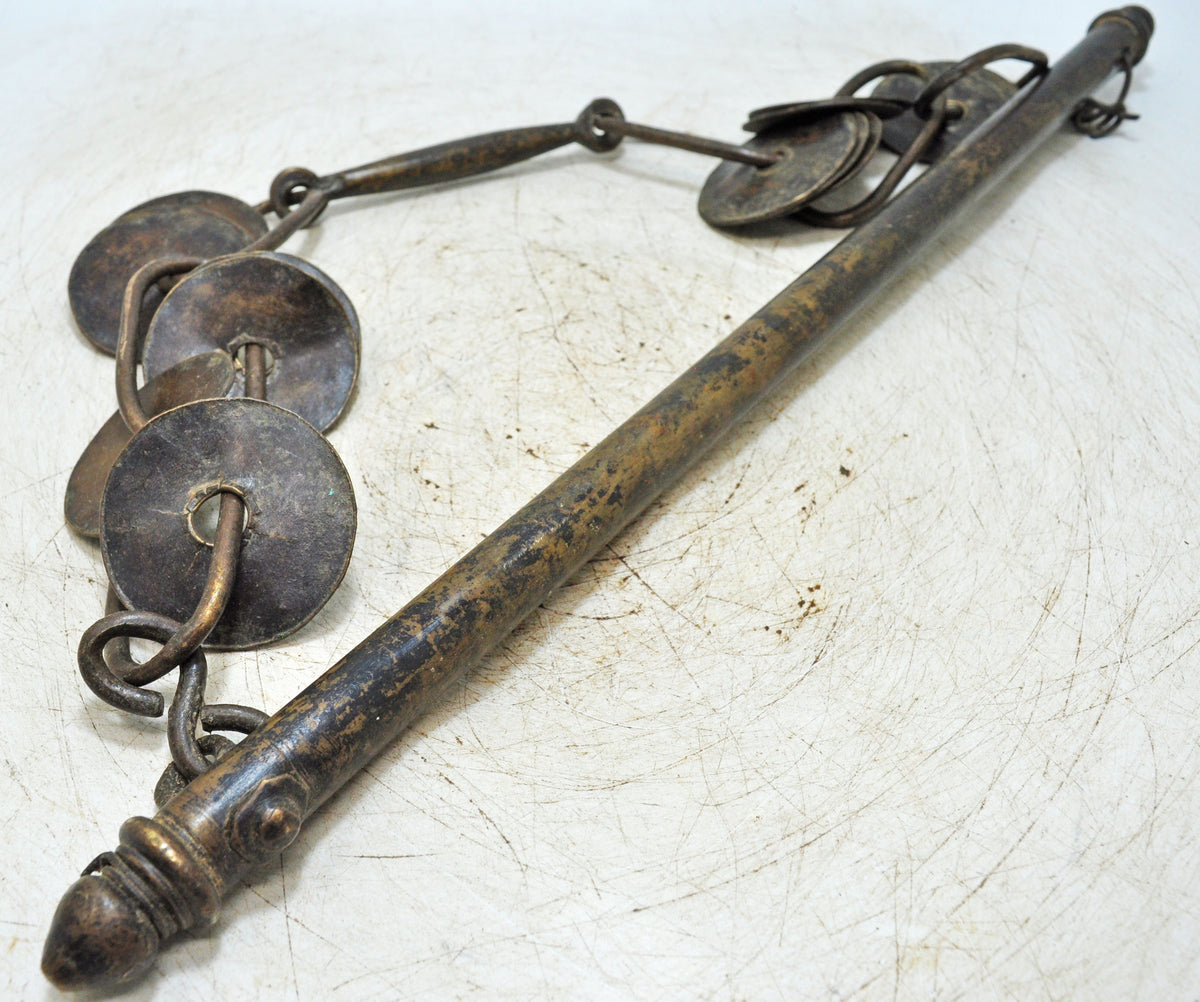 Antique Iron Wooden Musical Instrument Clamps Original Old Hand Crafted