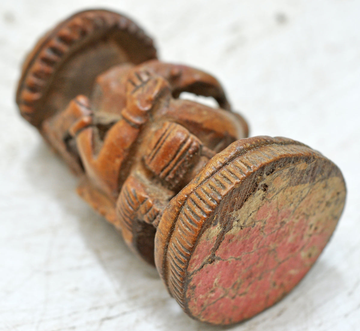Antique Wooden God Ganesha Idol Figurine Original Old Fine Hand Carved