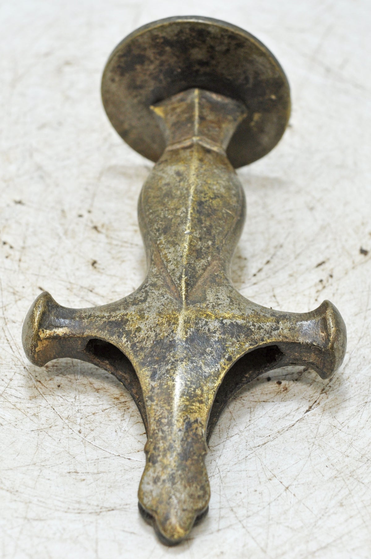 Antique Brass Sword Handle Hilt Original Old Hand Crafted