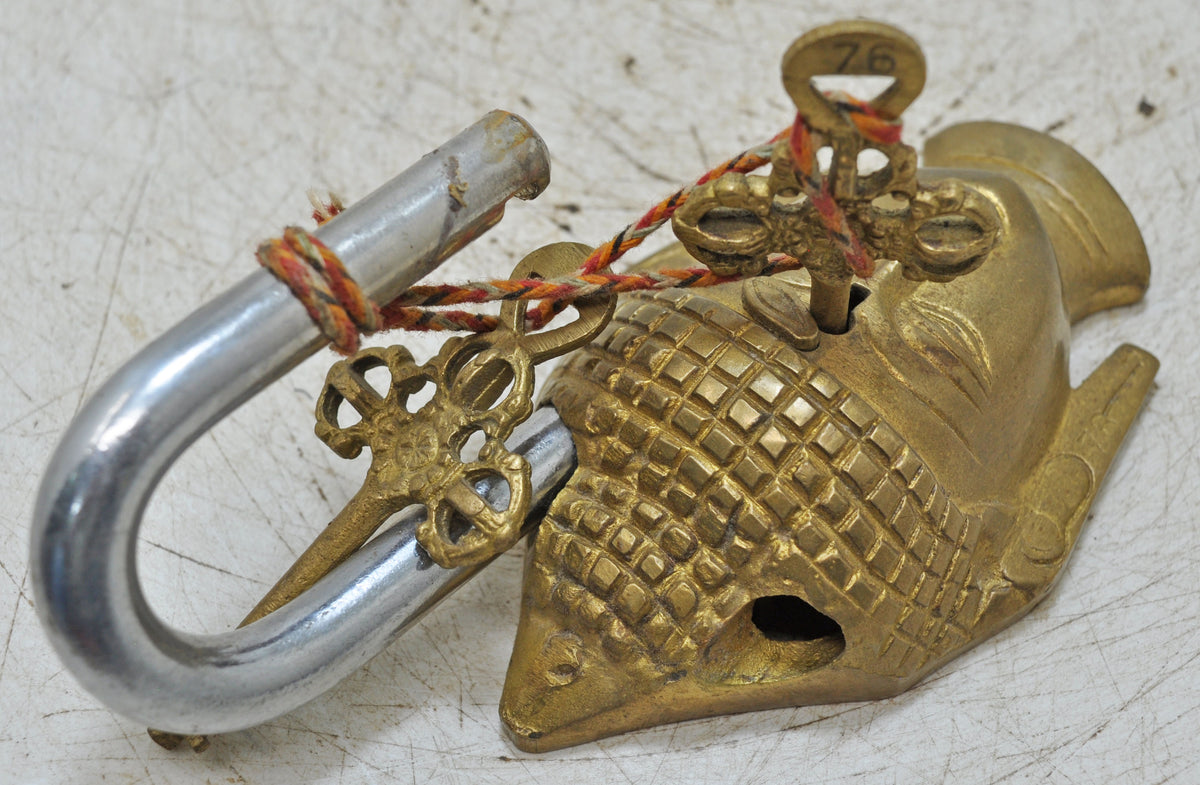 New Made Brass Lord Buddha Shaped Pad Lock Original Old Fine Hand Crafted