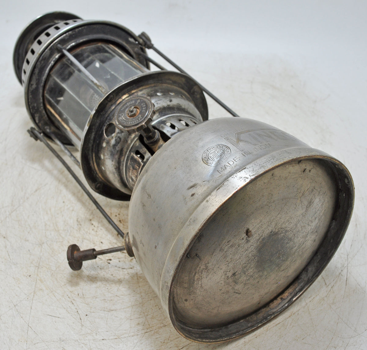 Antique Iron Petromax Style Lantern Large Size Original Old Hand Crafted