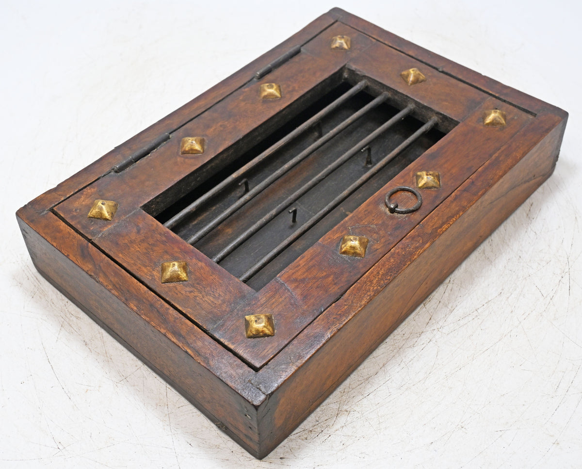 Vintage Wooden Wall Key Hanging Cabinet Box Original Old Hand Crafted
