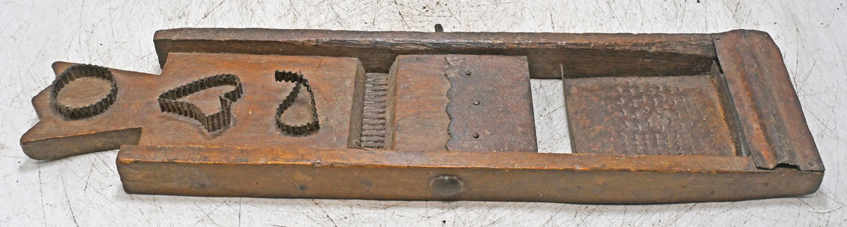 Antique Wooden Kitchenware Cutter Tool Original Old Hand Crafted