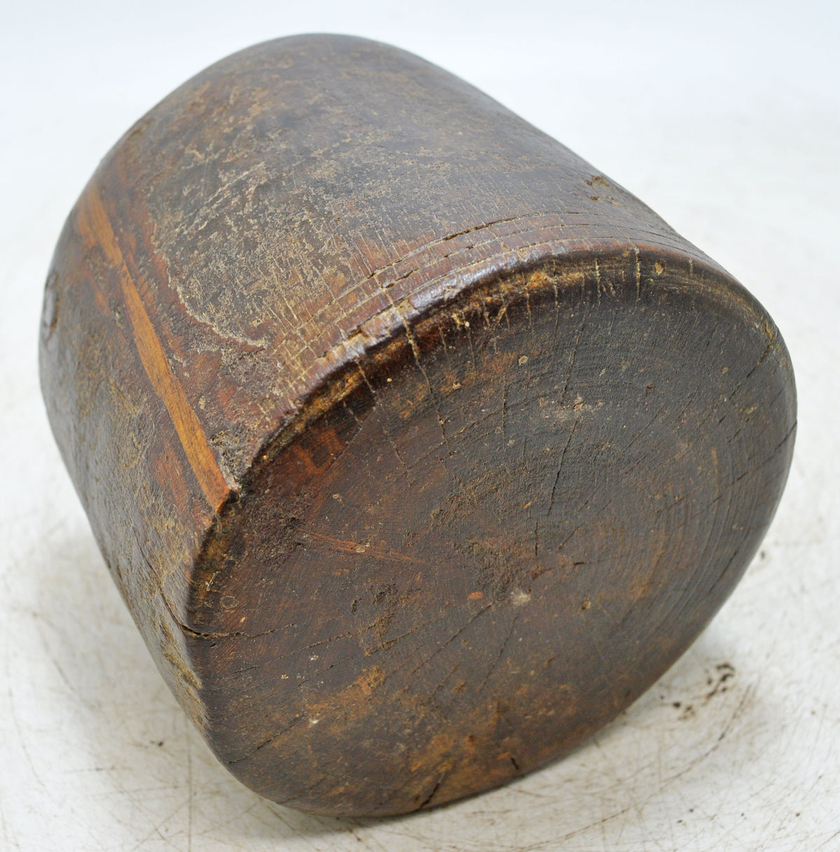 Antique Wooden Grain Measurement Paili Pot Original Old Hand Carved