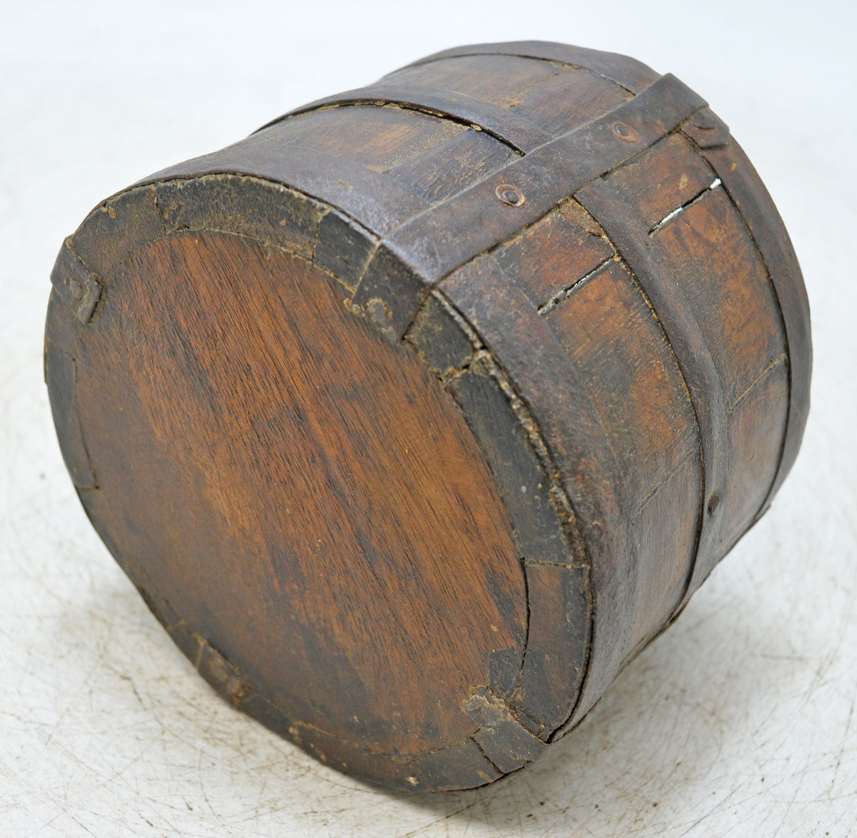 Vintage Wooden Grain Measurement Paili Pot Original Old Hand Carved