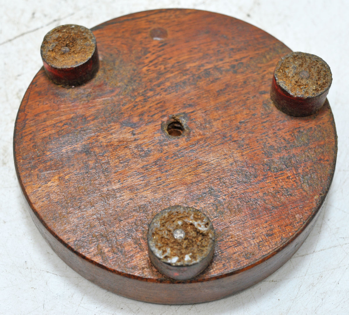 Vintage Wooden Miniature Toy Rolling Pin and Plate Set Original Old Hand Crafted