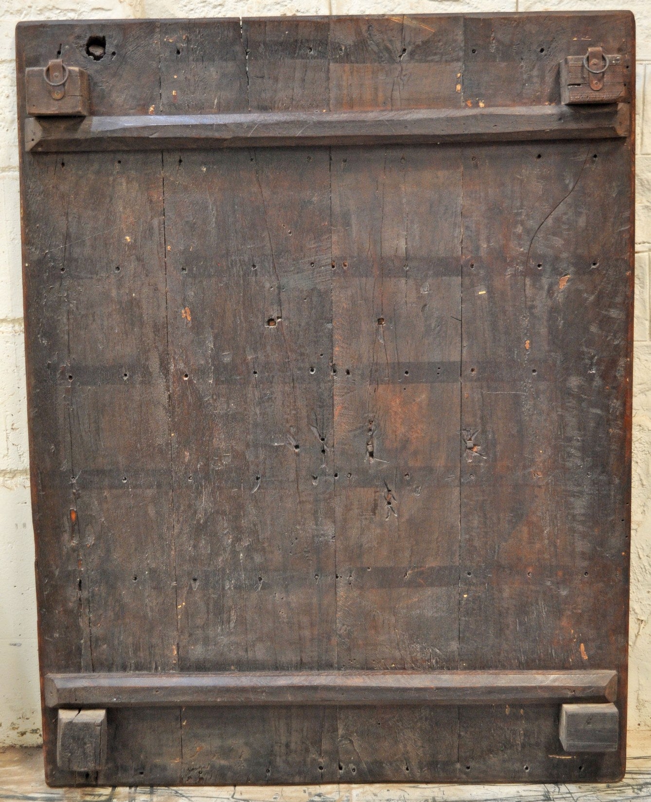 Antique Original Wooden Big Door Panel Fine Rustic Painting Newly Hand Painted