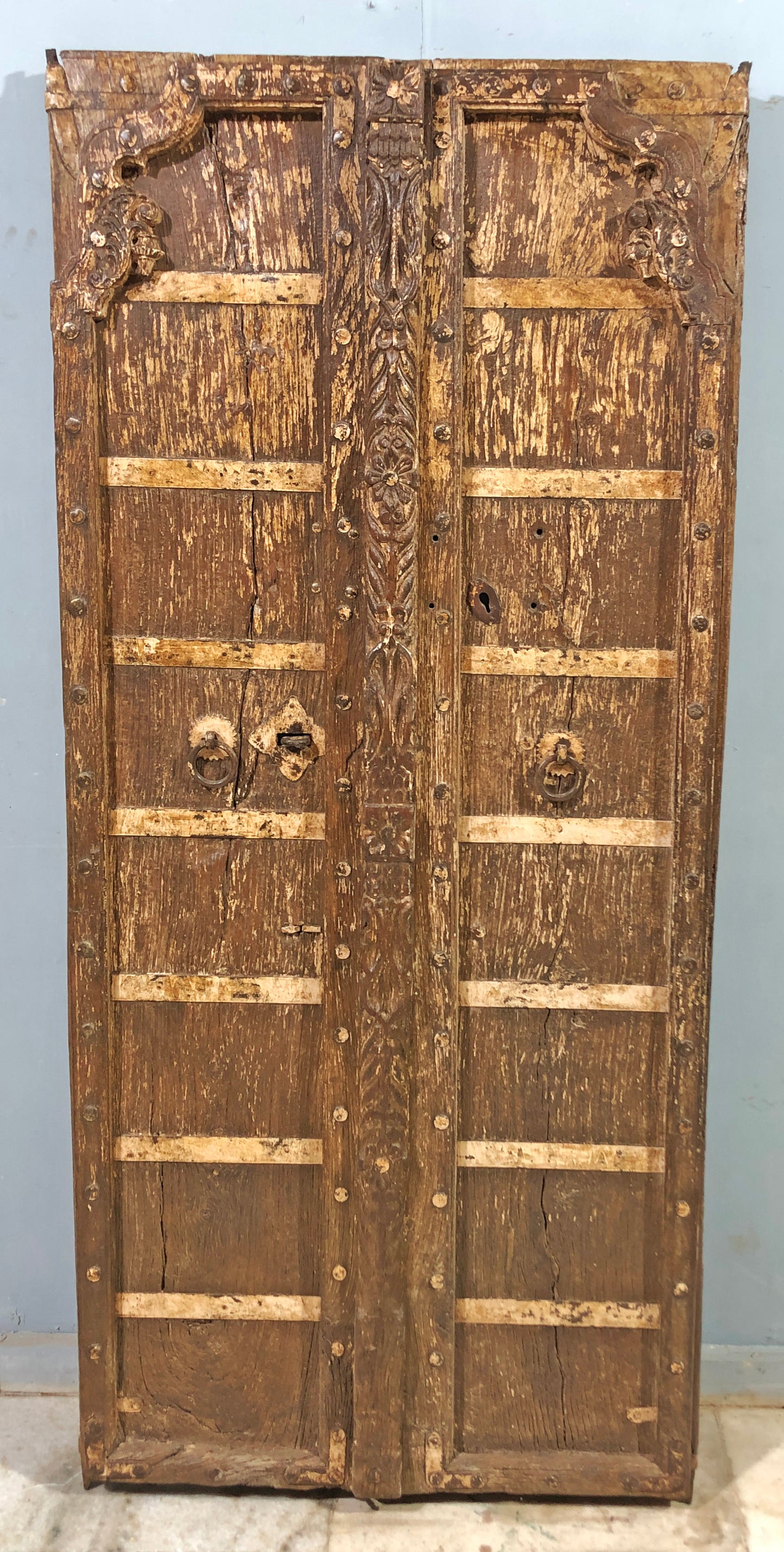 Antique Teak Wood Big Size Wall Décor Door Panel