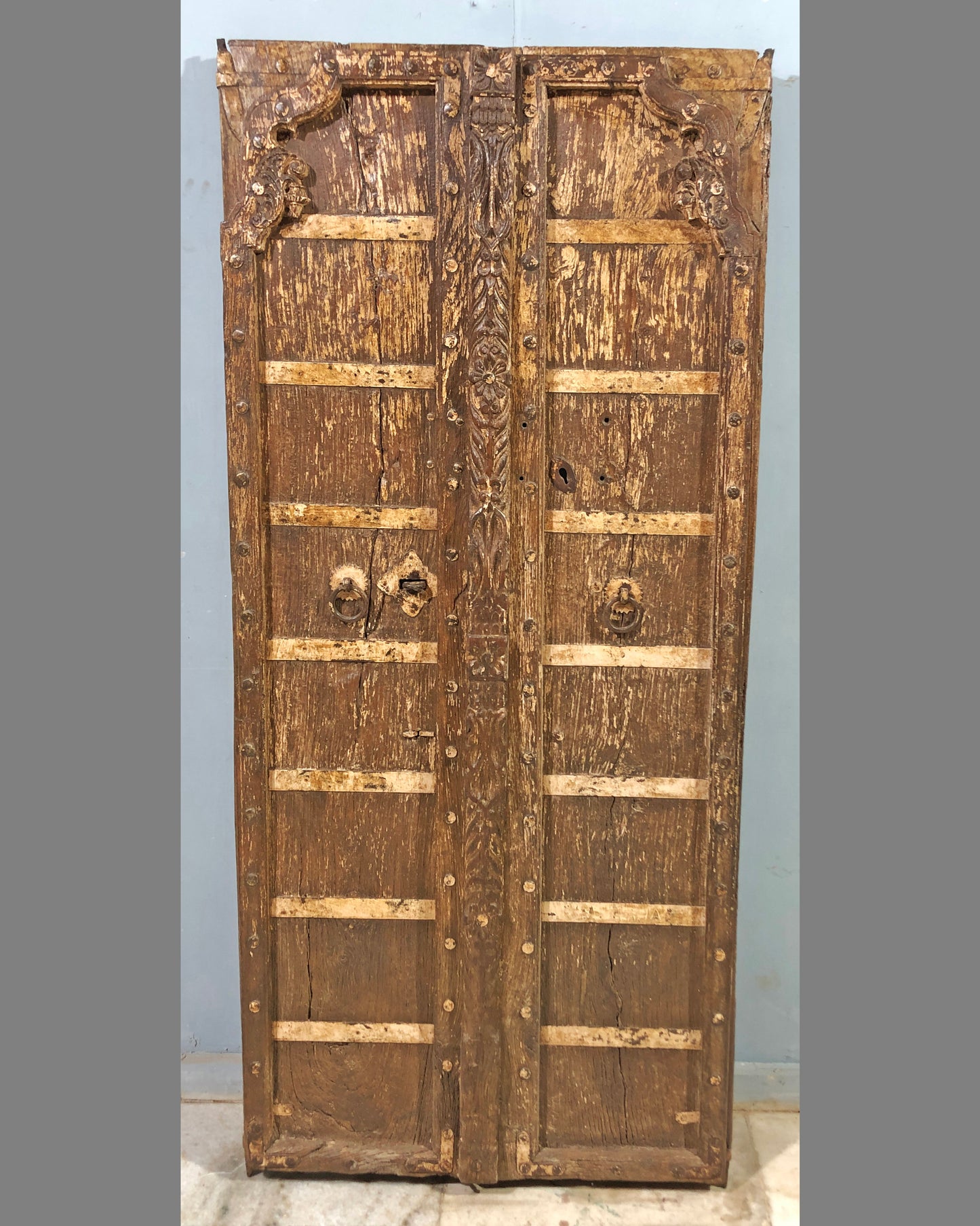 Antique Teak Wood Big Size Wall Décor Door Panel