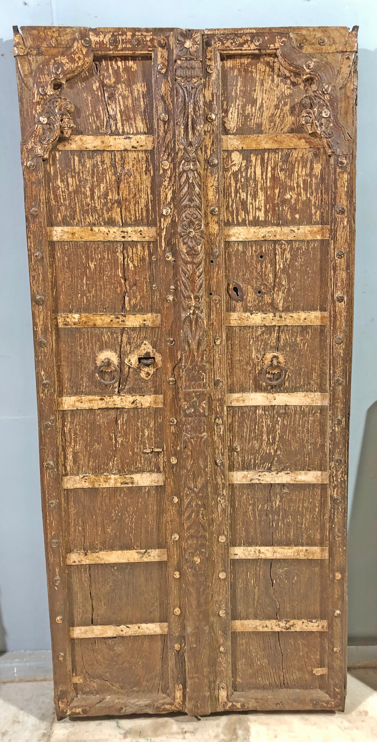 Antique Teak Wood Big Size Wall Décor Door Panel