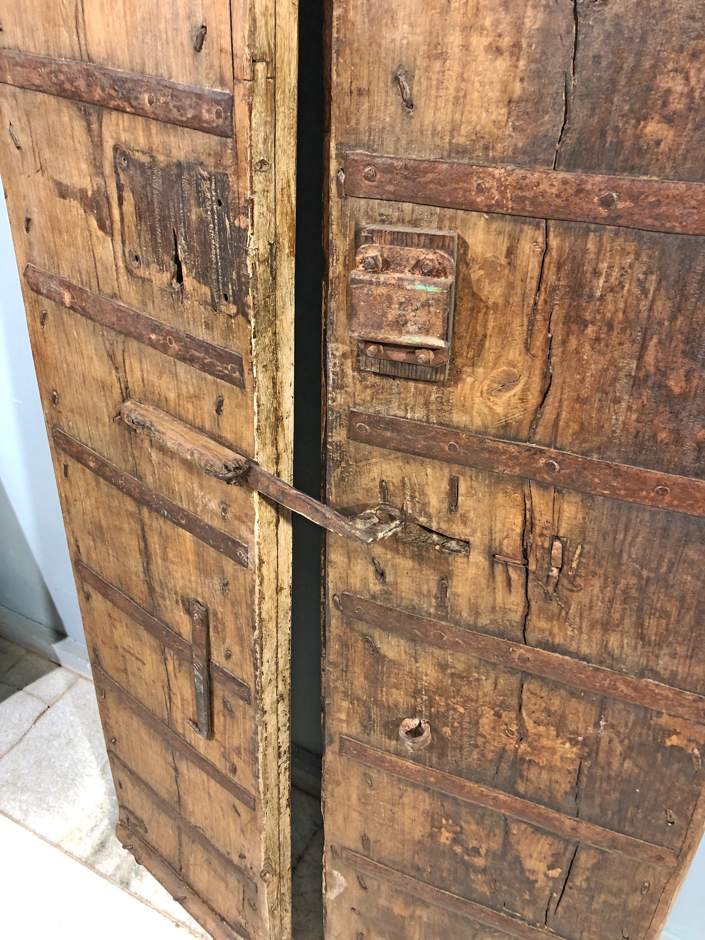 Antique Teak Wood Big Size Wall Décor Door Panel