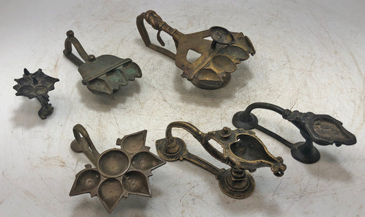 Set of 2 Brass Aarti Stands