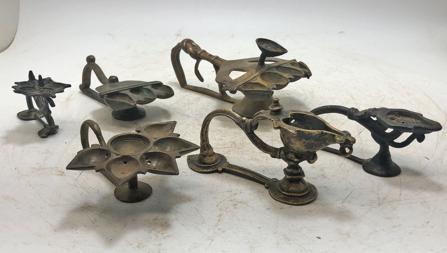 Set of 2 Brass Aarti Stands