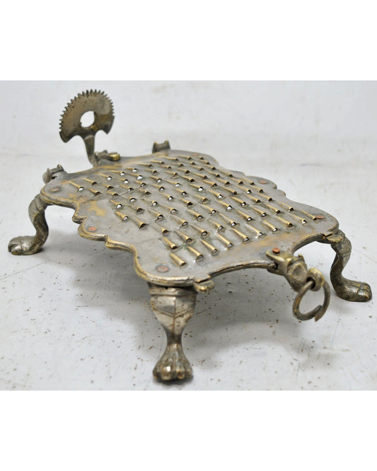 Antique Brass Kitchenware Grater Original Old Hand Crafted Engraved