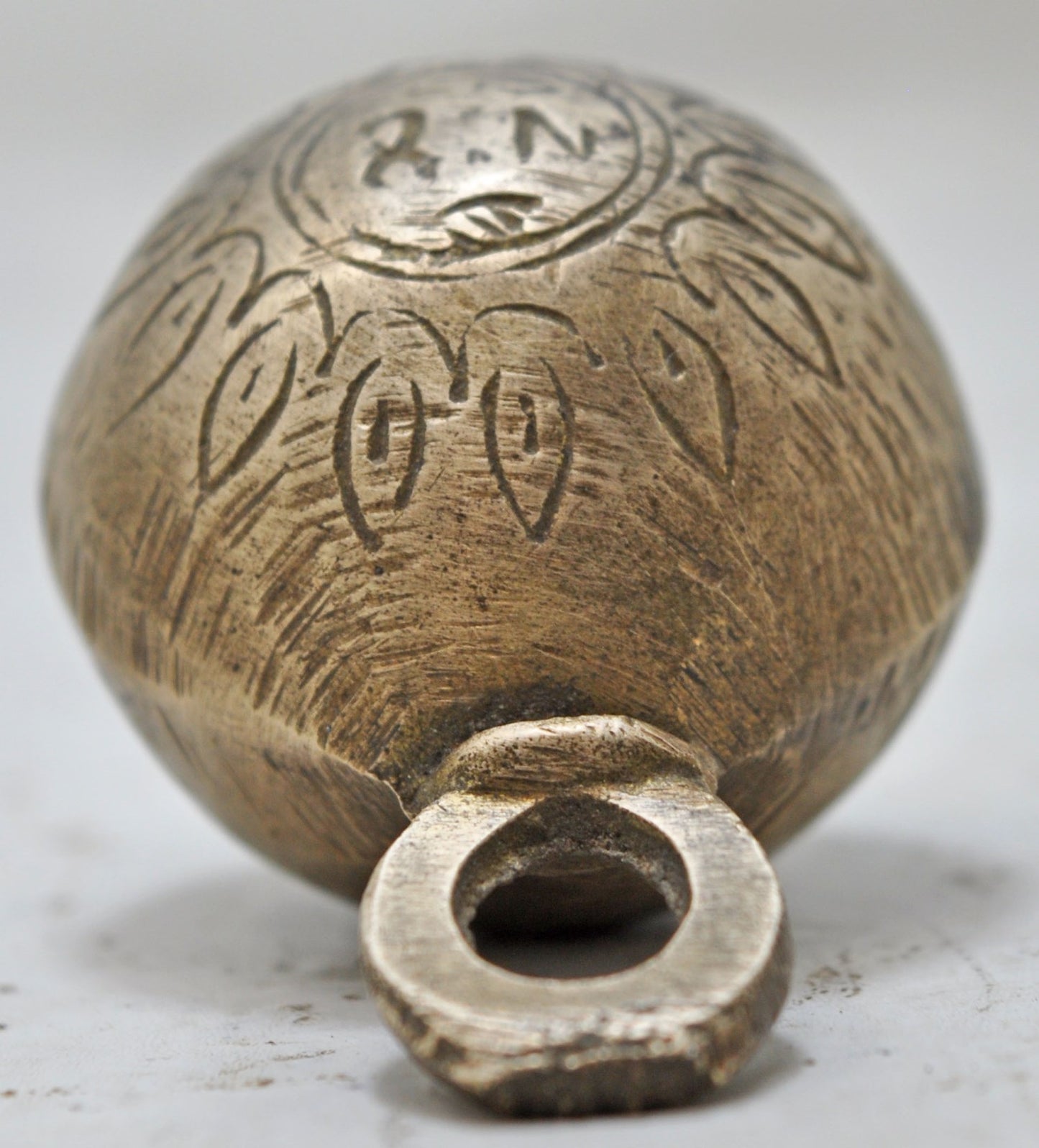 Antique Brass Small Animals Cow Bell Original Old Hand Crafted Engraved
