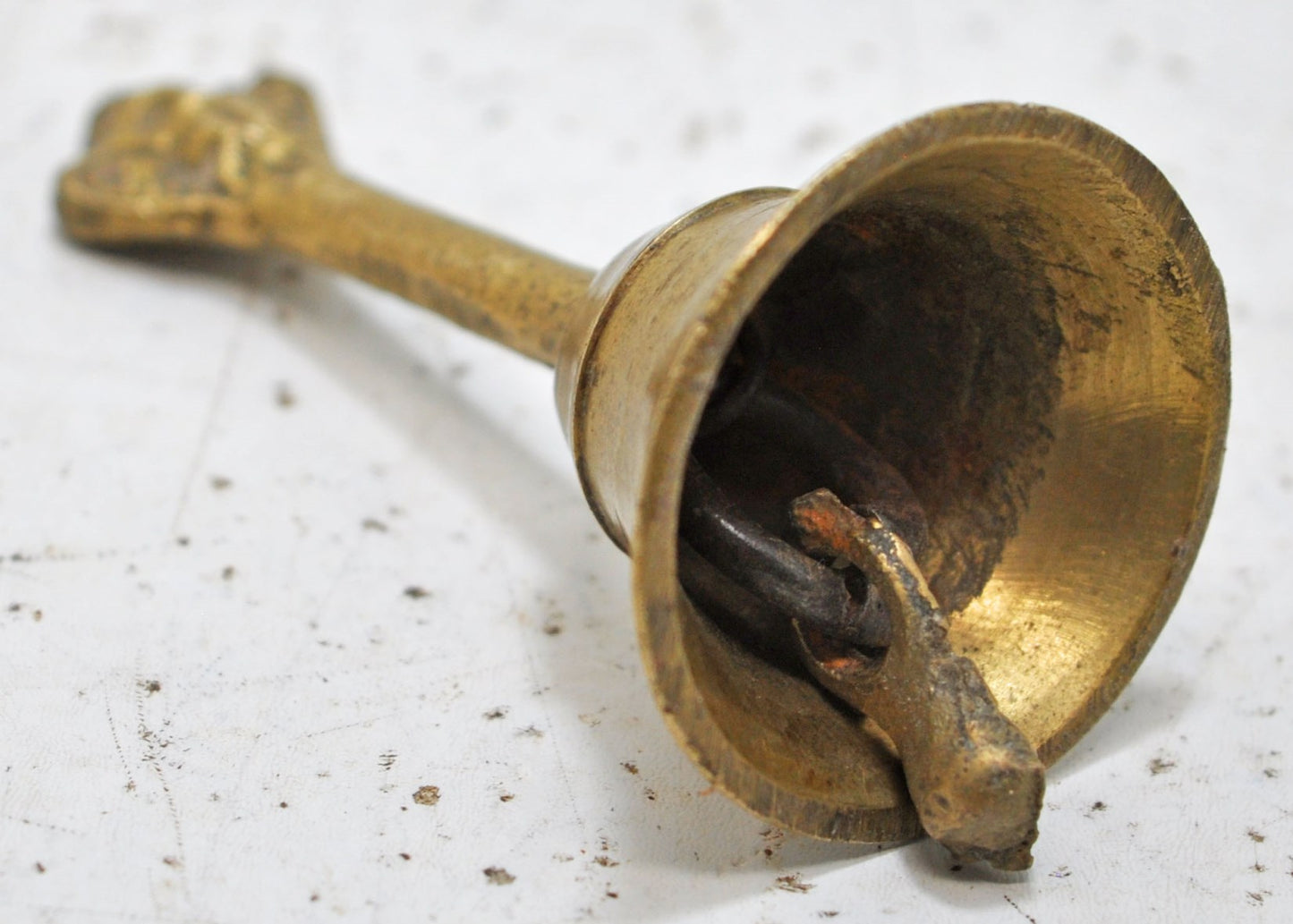 Antique Brass Temple Aarti Bell Original Old Hand Crafted Engraved