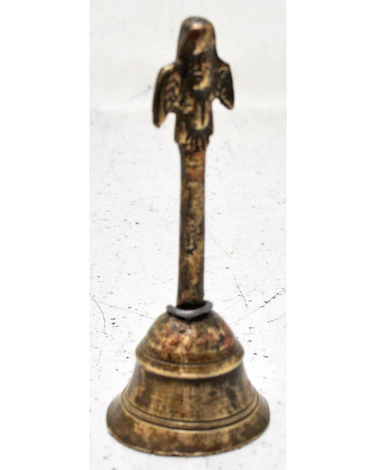Antique Brass Temple Aarti Bell Original Old Hand Crafted Engraved