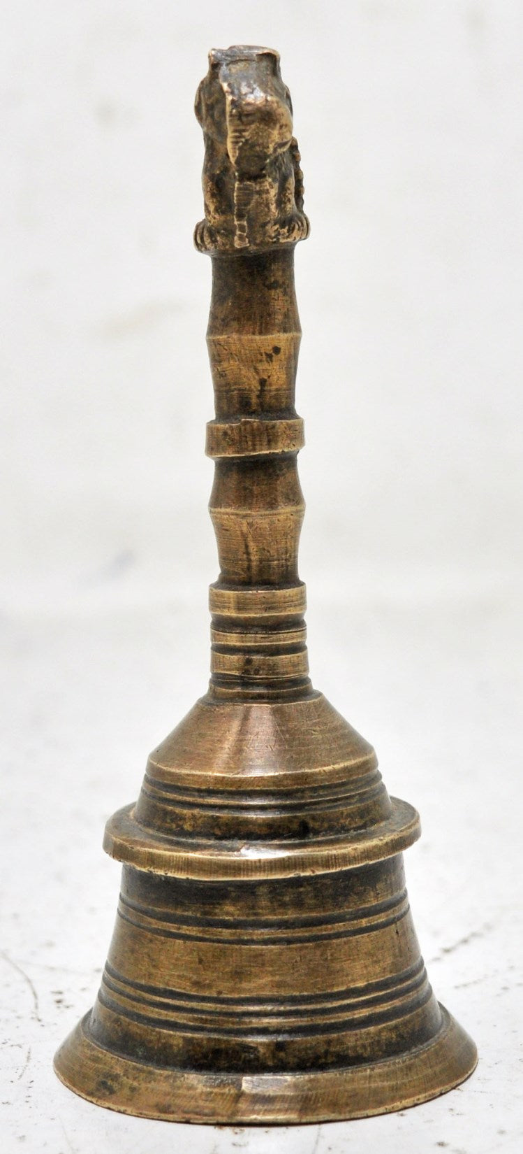 Antique Brass Holy Cow Temple Aarti Bell Original Old Hand Crafted Engraved