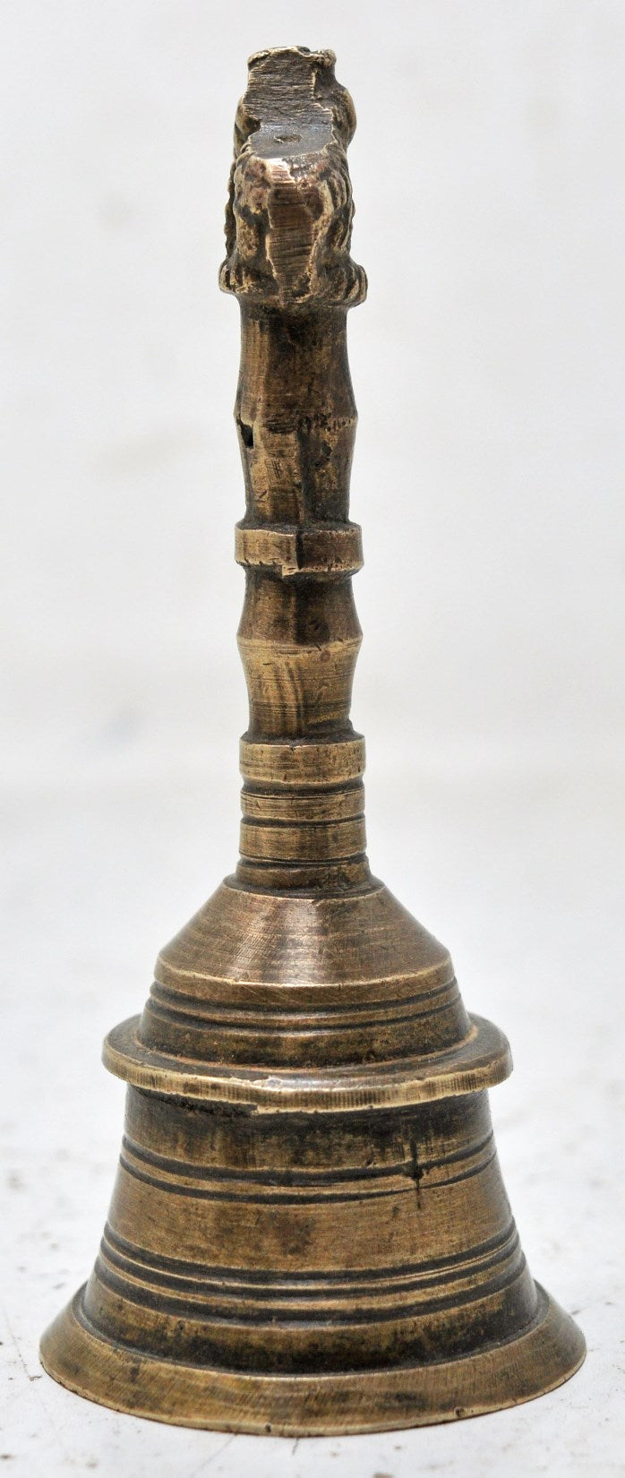 Antique Brass Holy Cow Temple Aarti Bell Original Old Hand Crafted Engraved