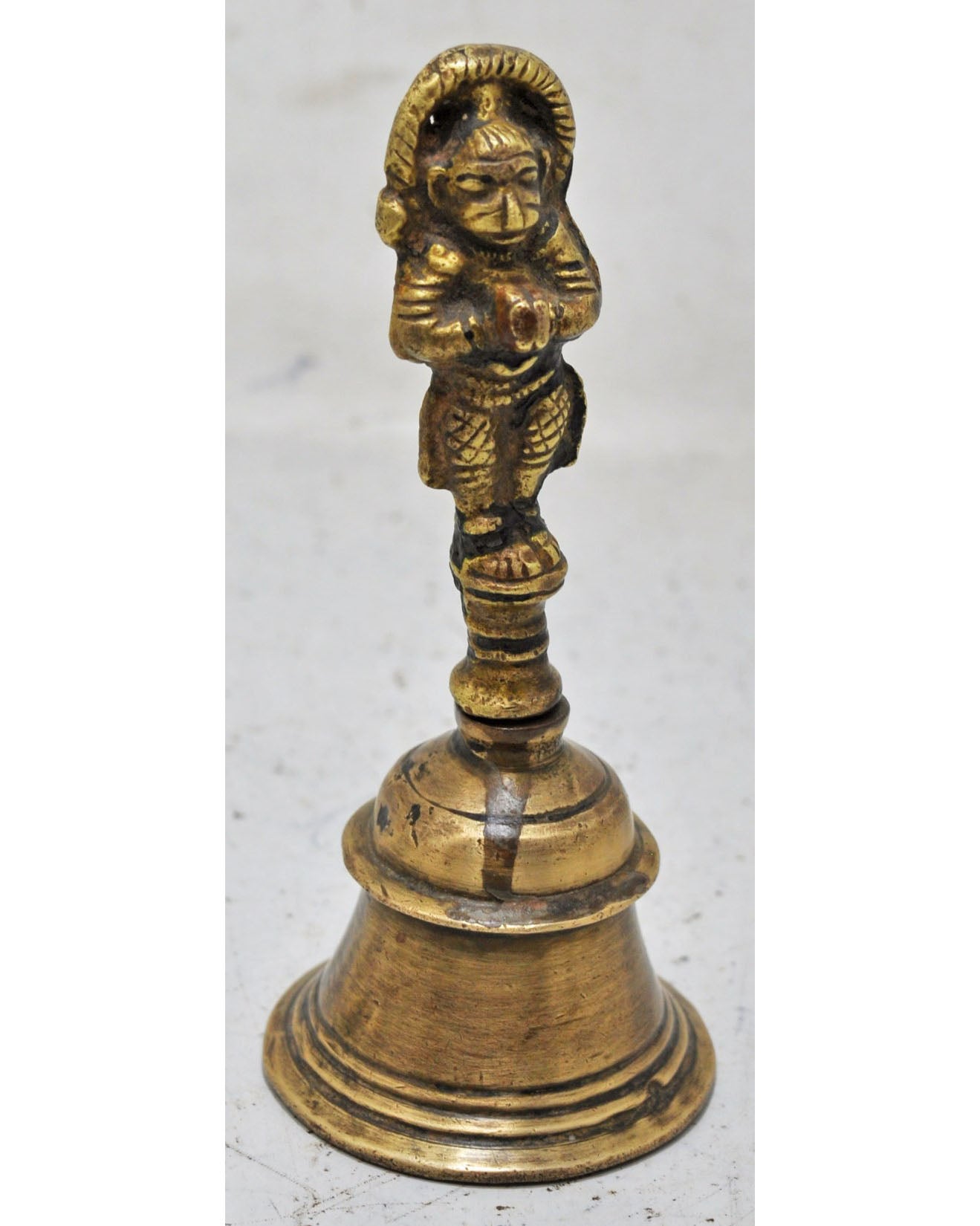 Antique Brass God Hanumana Temple Aarti Bell Original Old Hand Crafted Engraved