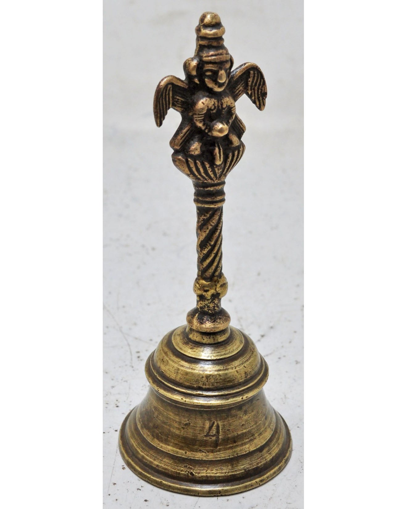 Antique Brass Garuda Temple Aarti Bell Original Old Hand Crafted Engraved