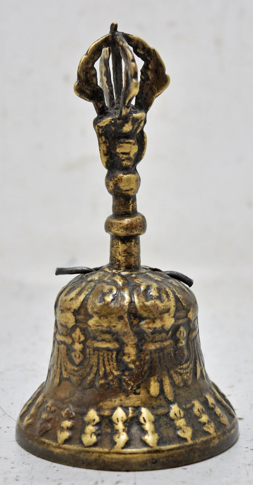 Vintage Brass Temple Aarti Bell Original Old Hand Crafted Engraved