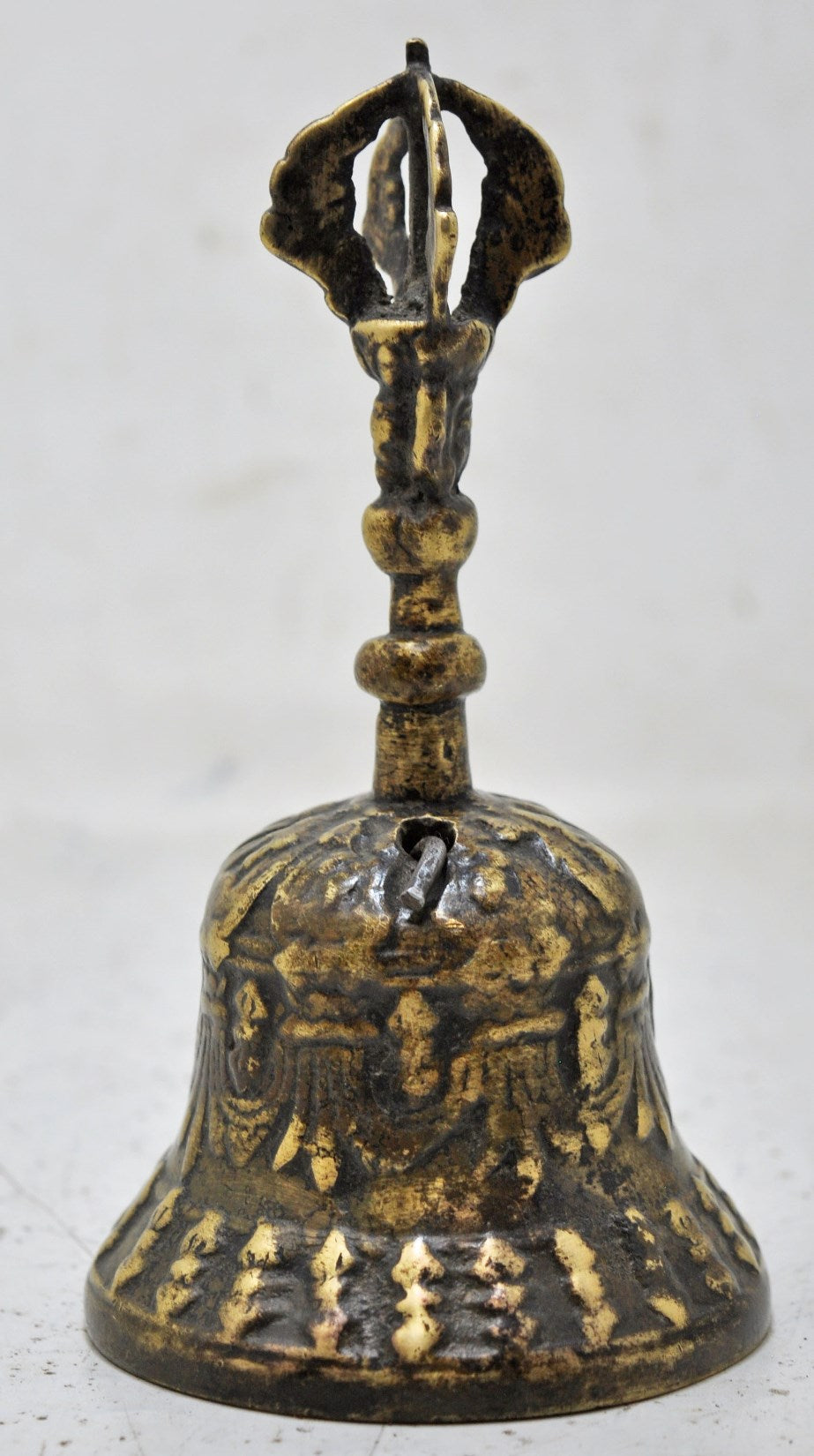 Vintage Brass Temple Aarti Bell Original Old Hand Crafted Engraved
