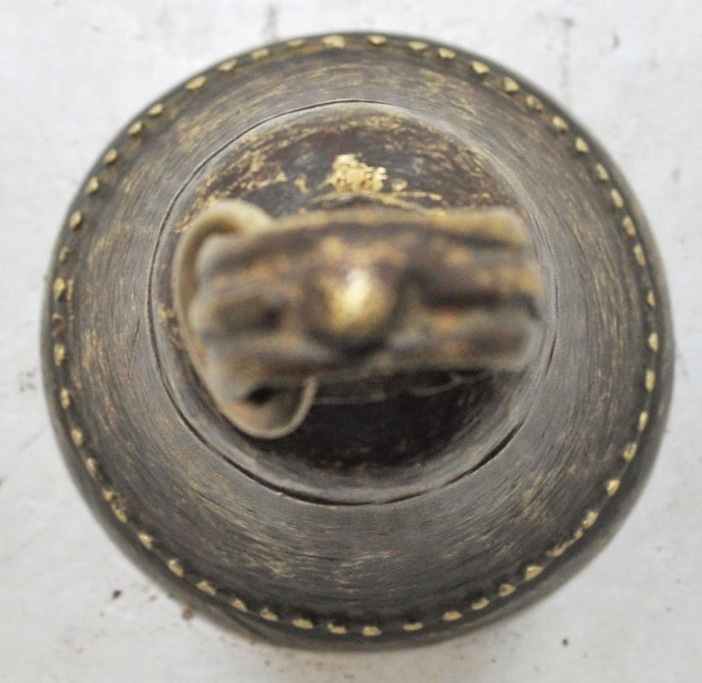 Antique Brass Animals Hanging Cow Bell Original Old Hand Crafted