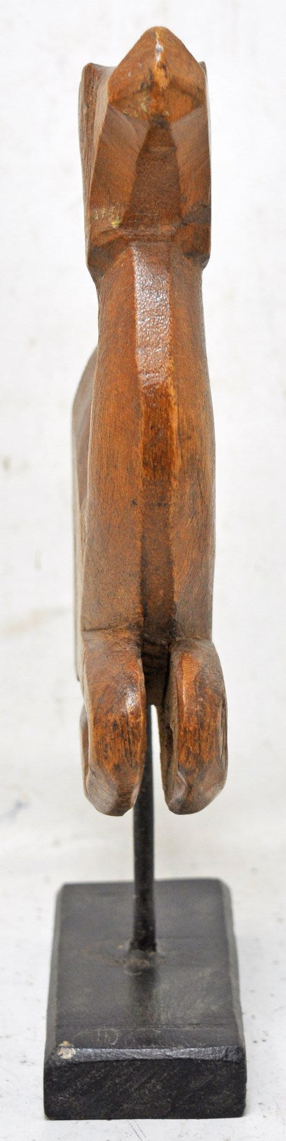 Vintage Wooden Camel Figurine on Stand Original Old Hand Carved